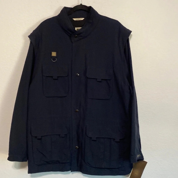 Tilley NWT Expedition Jacket Dark Navy Utility Coat Size L - Picture 1 of 8